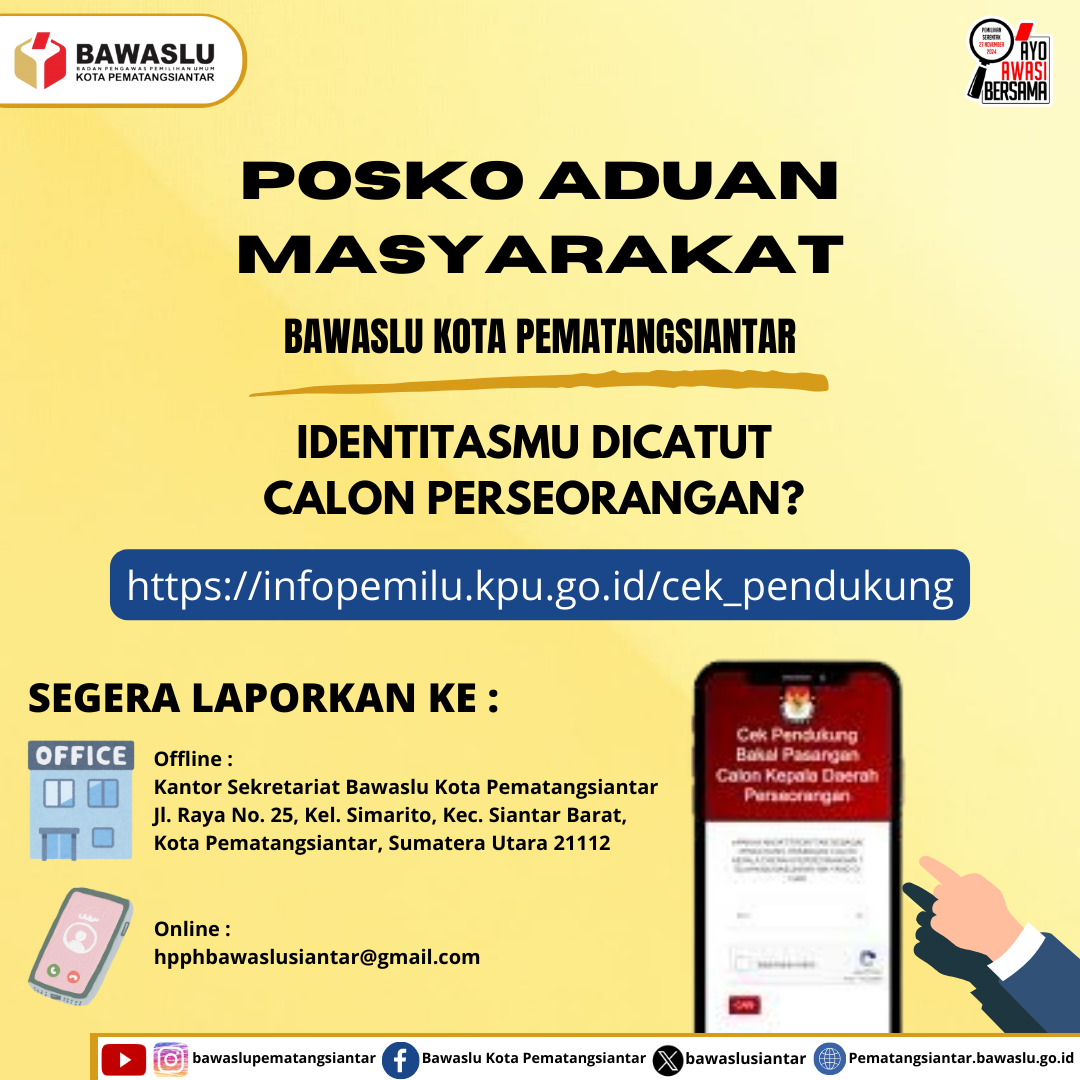  Baner Posko aduan Masyarakat